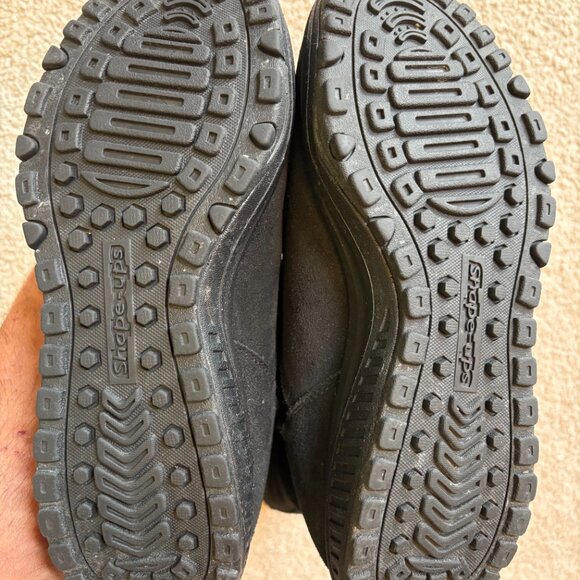 Skechers Shape Ups Women's Winter Boots Size 7 Black Suede Faux Fur - Picture 8 of 11